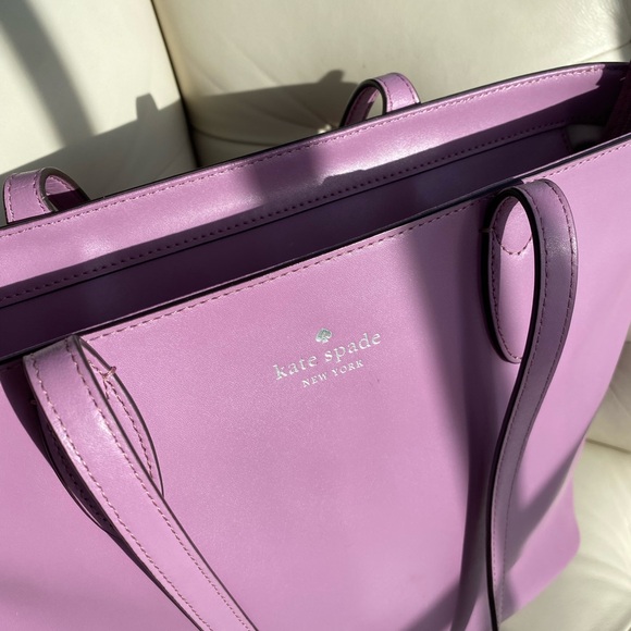 Kate Spade Kerri Medium Tote | Lavender Smooth Leather Zip-Top - Picture 3 of 12